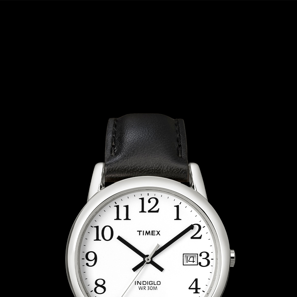 타이맥스 이지리더 블랙 가죽스트랩 드레스워치 35mm T2H281