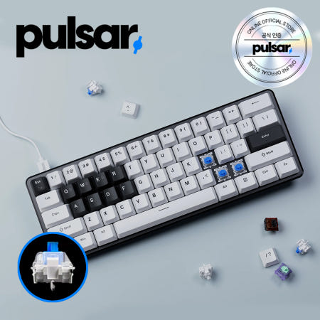 [국내정발] 펄사 PCMK 3 HE 60 자석축 미니키보드 영문 화이트