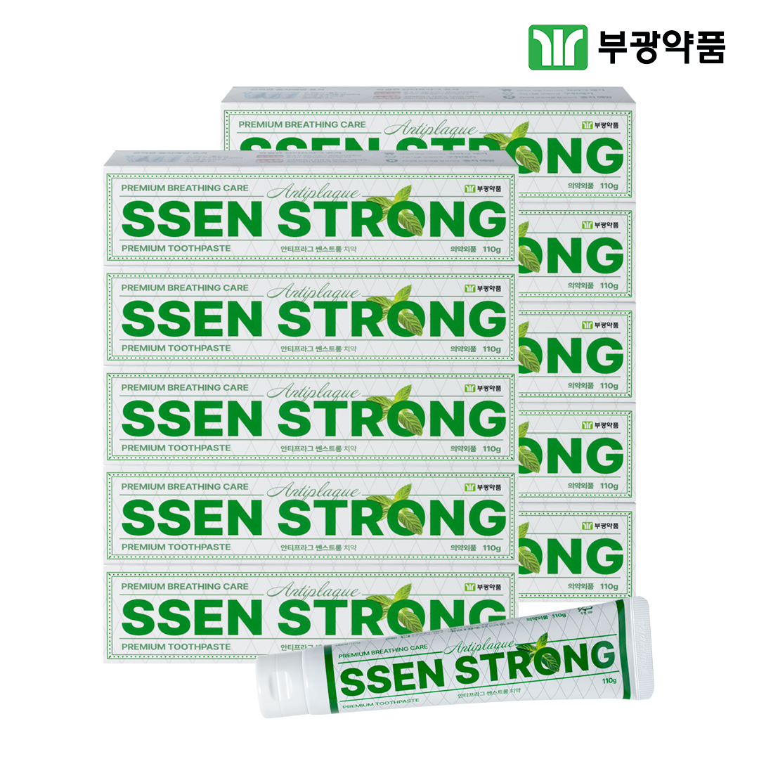 부광약품 안티프라그 쎈스트롱 125g 10개입냄새 제거 불소 치약 - 메인 이미지