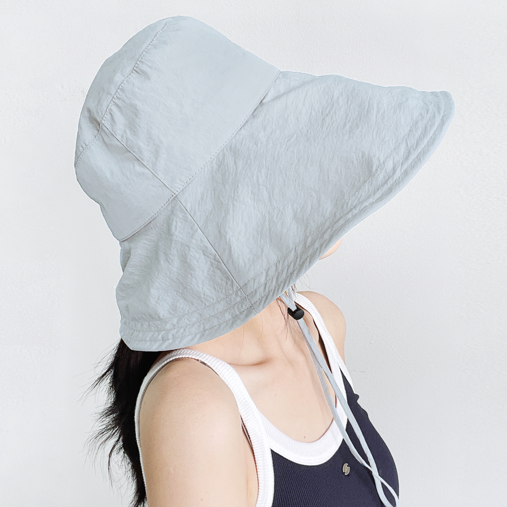 챙넓은 언발 바스락 버킷햇 여성 여름 햇빛가리개모자 방수 물놀이 휴양지 대챙모자