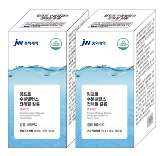 JW중외제약 링프로 수분밸런스 전해질 칼륨 수분충전 당제로 마시는 포도당 15포, 2개 - 상품 이미지