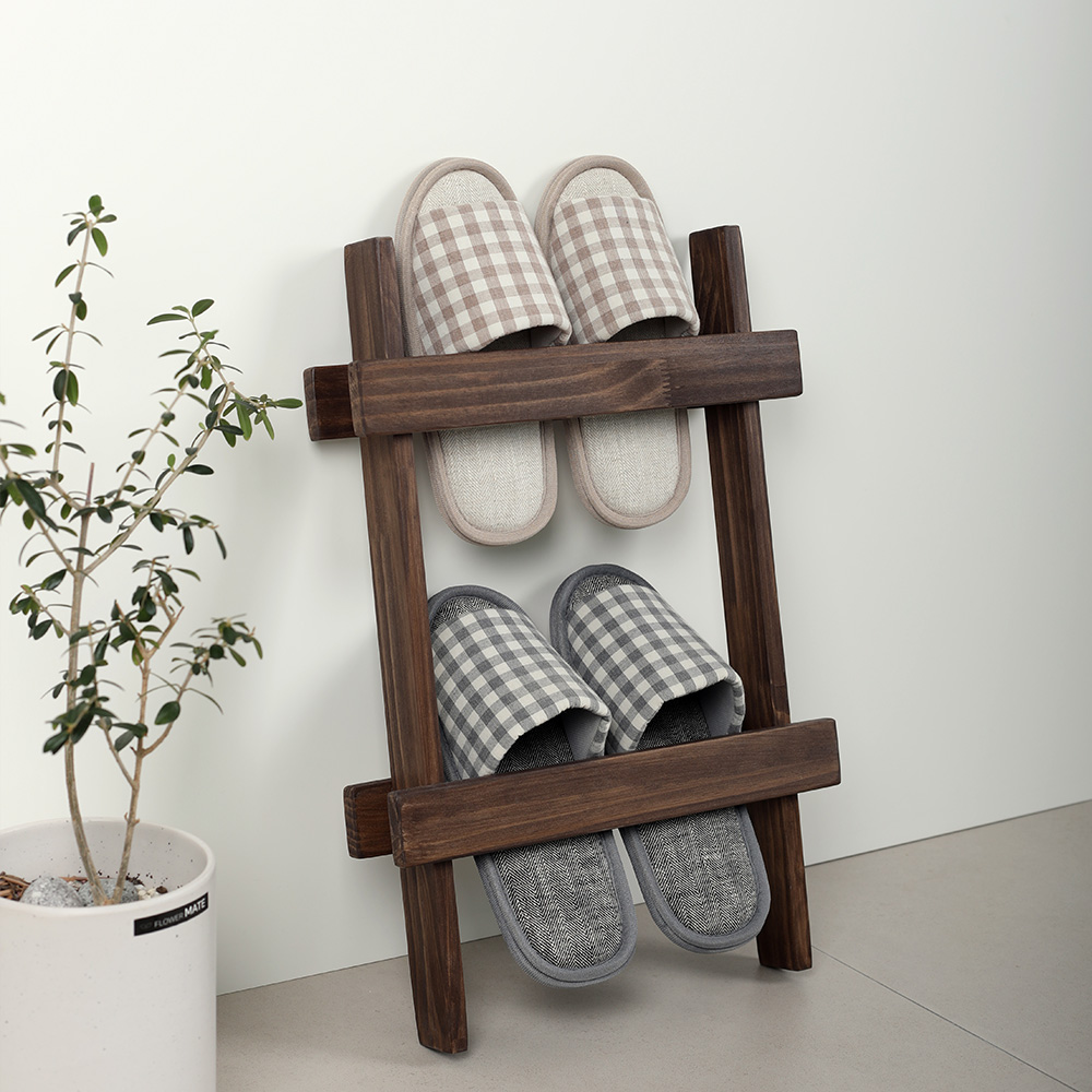 실내화 거치대 원목 거실 슬리퍼 거치대 꽂이 걸이 정리대