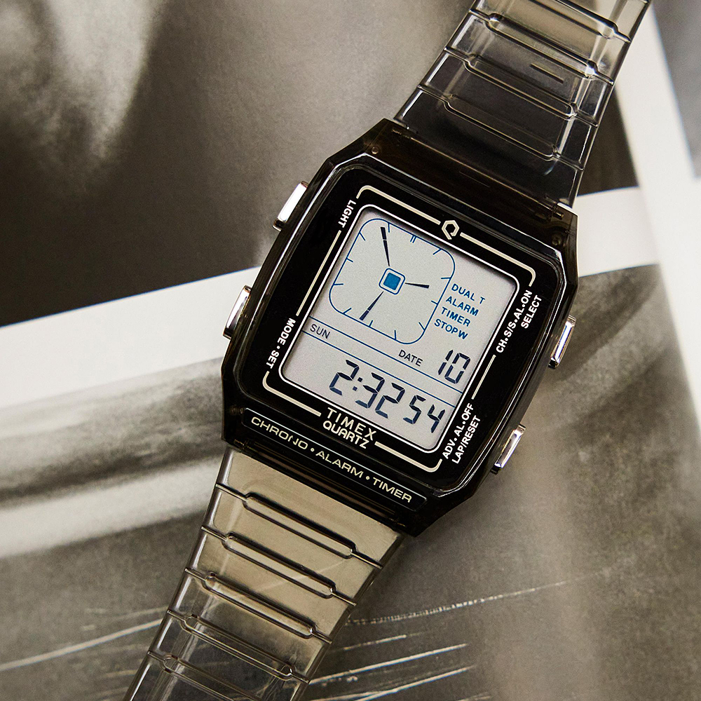 타이맥스 Q TIMEX LCA 레트로 디지털 쿼츠시계 35mm TW2W45000