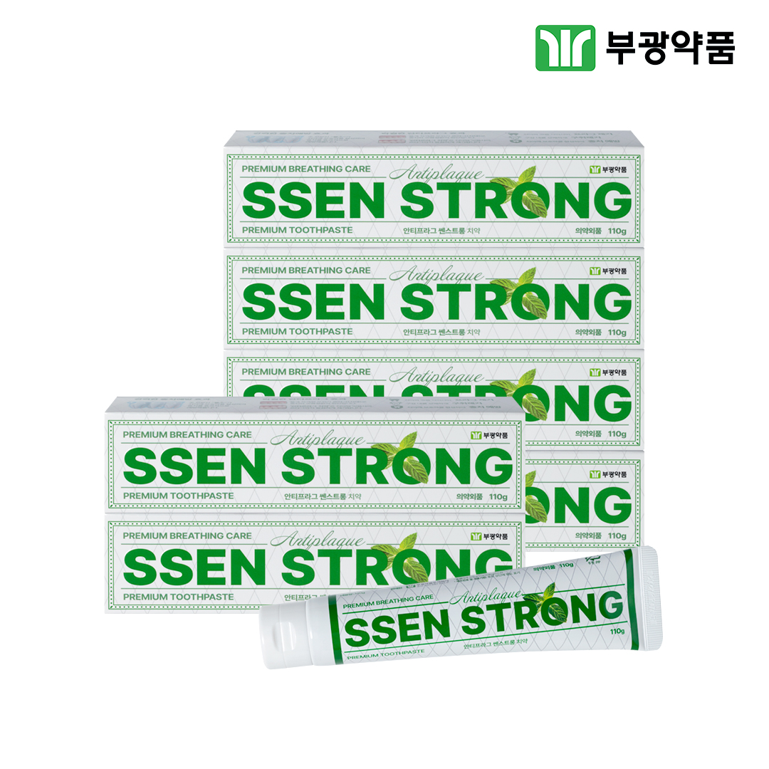 부광약품 안티프라그 쎈스트롱 125g 6개입냄새 제거 불소 치약 제품 이미지