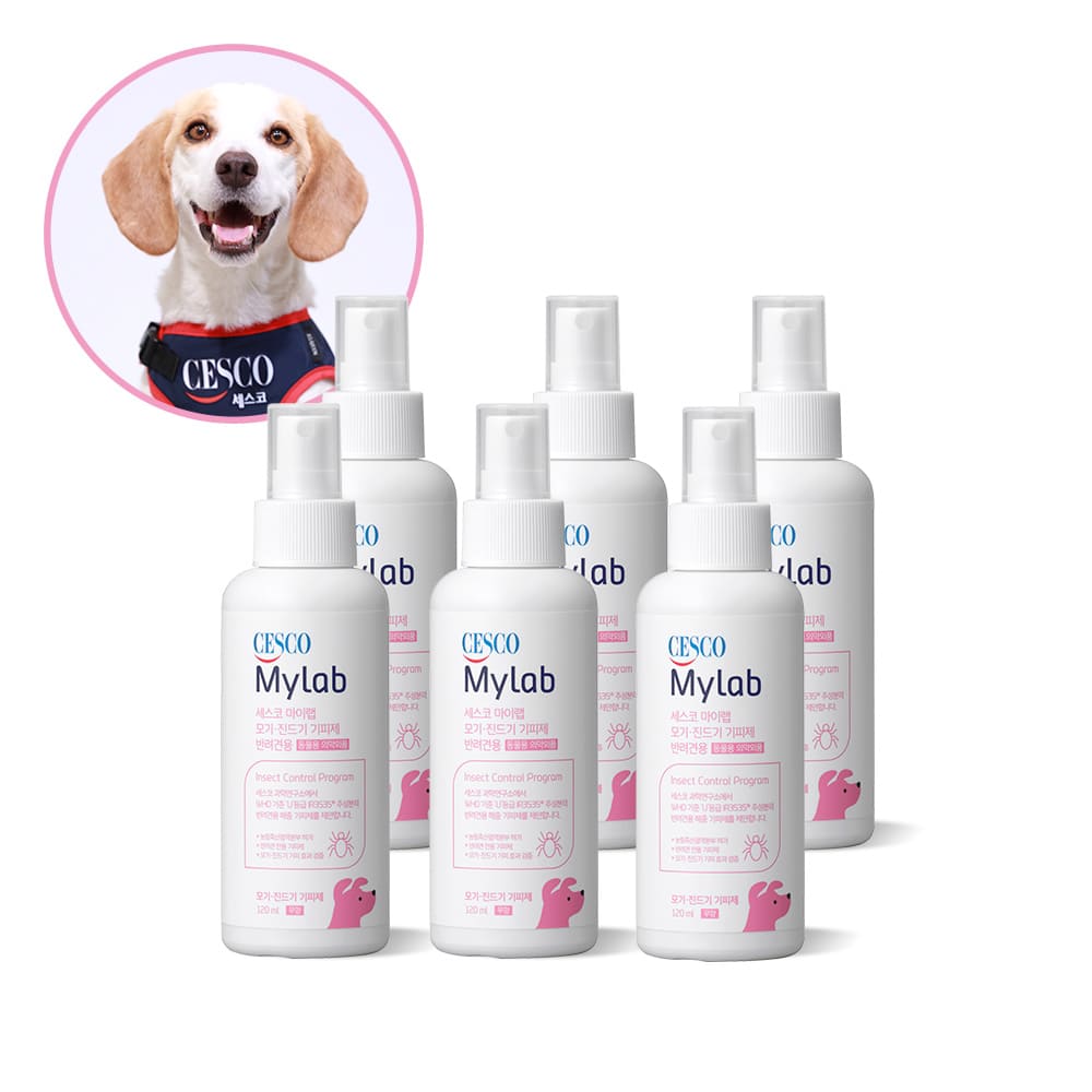 세스코 마이랩 모기 진드기 기피제 반려견용 120 ml x6개 - 상품 이미지