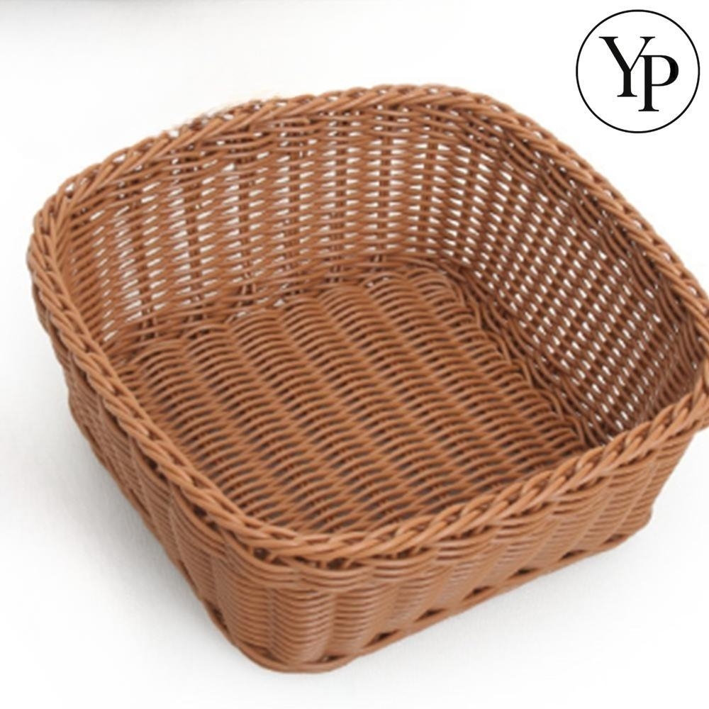 내추럴 라탄 바구니 수납 박스 빈티지 소품샵 사각 소쿠리 진열 바스켓