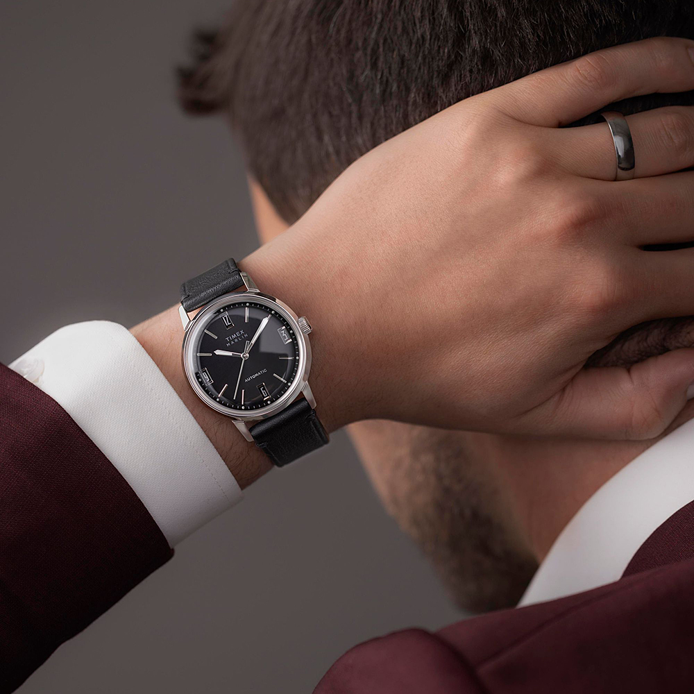 타이맥스 멀린 오토매틱 가죽스트랩 남성시계 40mm TW2W59700