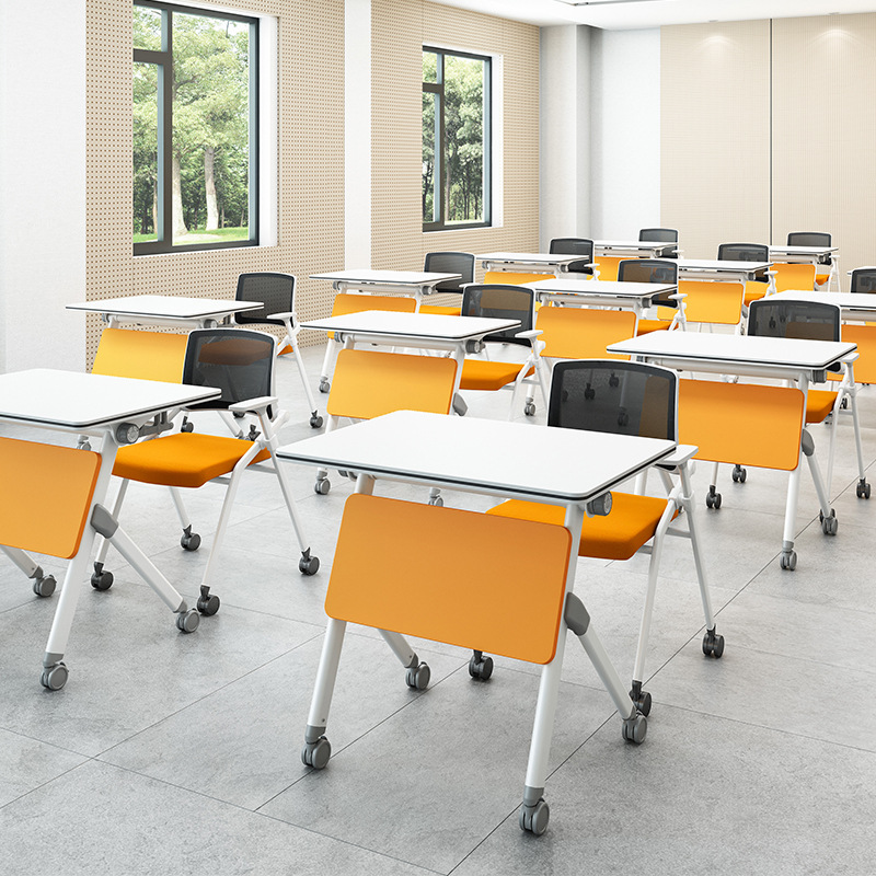접이식 교육용 테이블 의자 세트 학생 회의 폴딩 책상의자 메쉬 60x50x75
