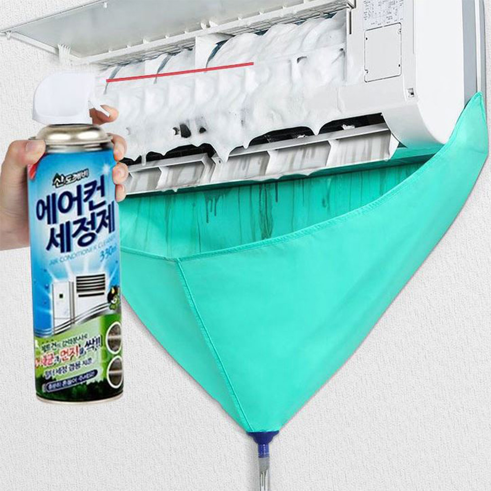 벽걸이 에어컨 청소키트 셀프 물받이 커버 방수 클리너 - 상품 이미지