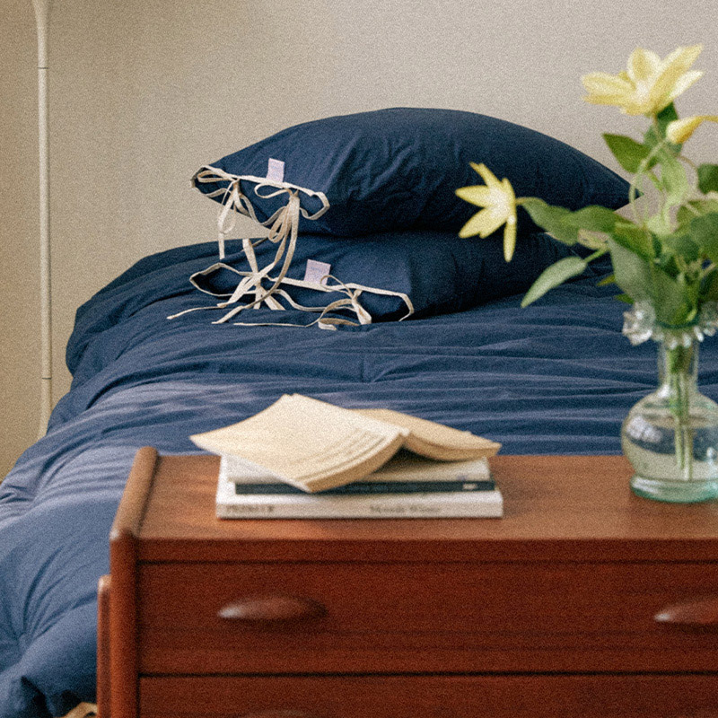 마틸라 고밀도순면 러브바인더 60수 리본 차렵 이불 베개세트 SS