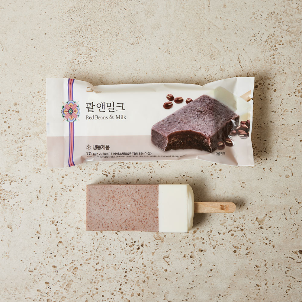 담꽃 팥 아이스크림 팥앤밀크 하드 바 70gX6개입 - 상세 이미지 3