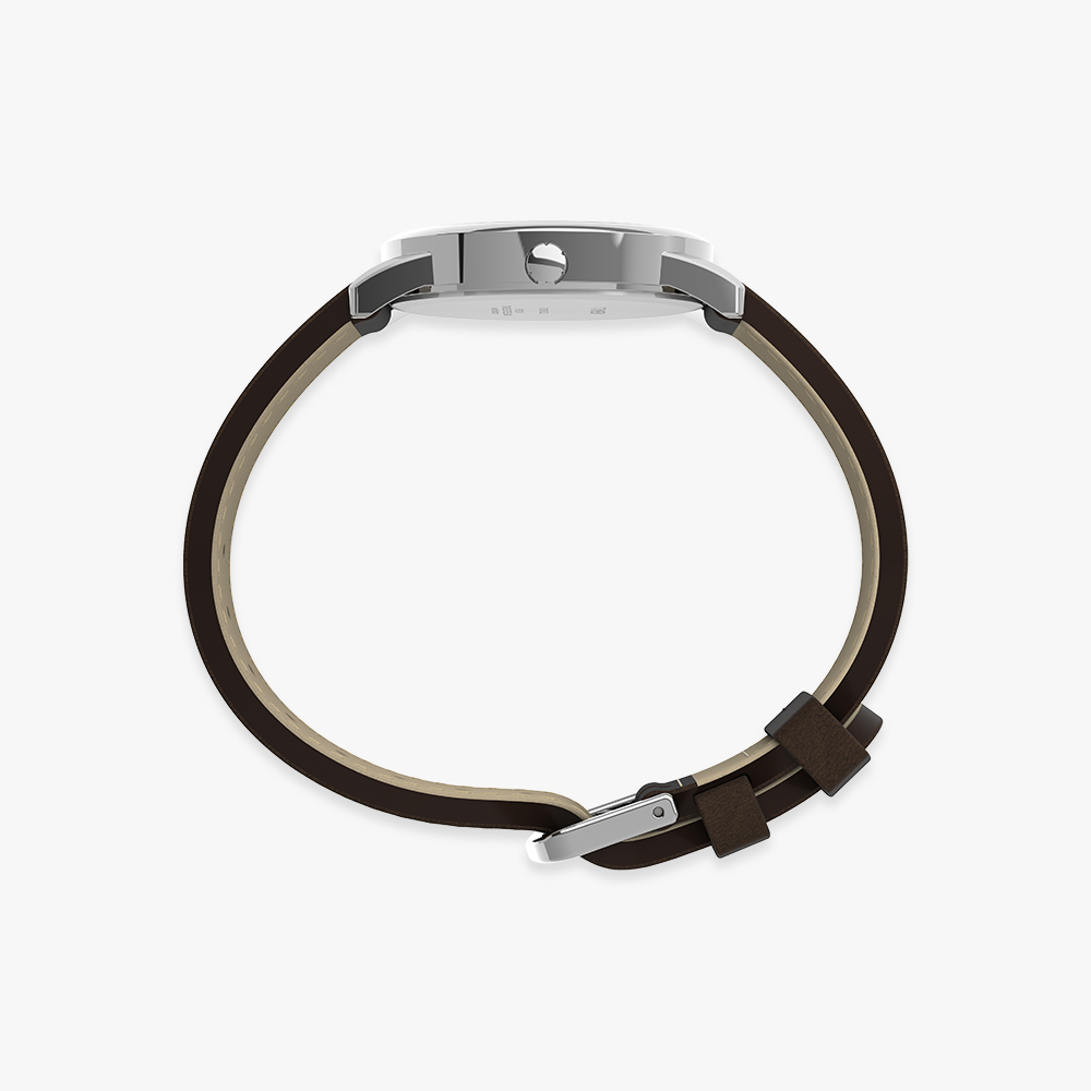 타이맥스 이지리더 데이데이트 브라운 가죽스트랩 손목시계 35mm T20041