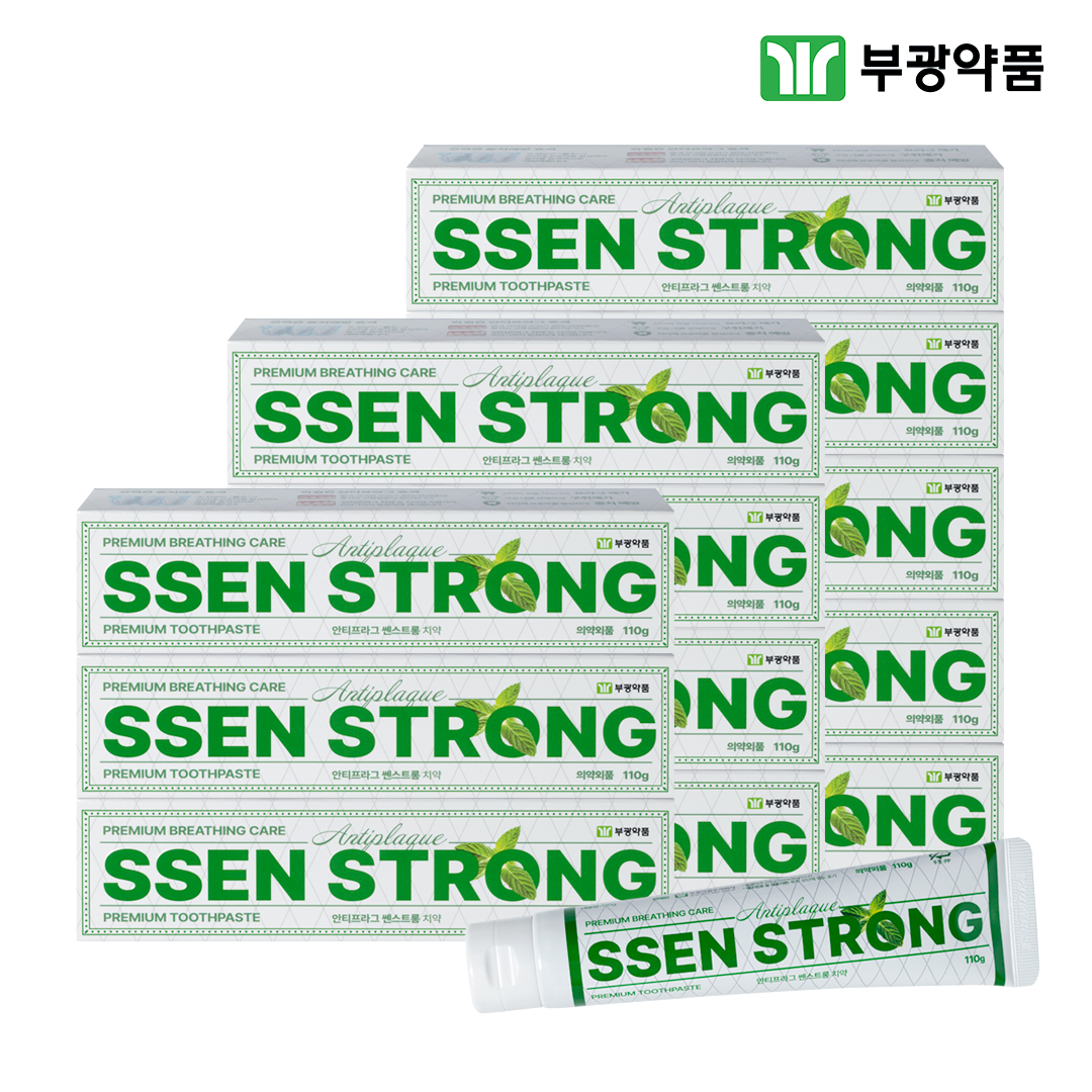 부광약품 안티프라그 쎈스트롱 125g 12개 입냄새 제거 불소 치약 - 메인 이미지