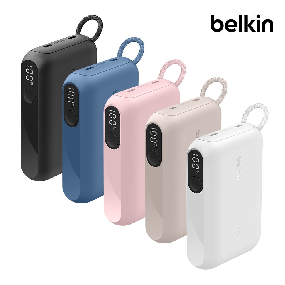 벨킨 20W 10000mAh 디스플레이 보조배터리 BPB027 C타입 케이블 기내반입 파워뱅크 아이폰17 16 호환