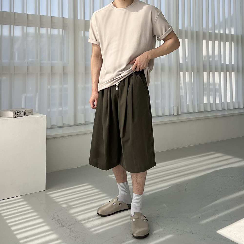 남자린넨바지 남자버뮤다팬츠 통큰바지 - 상세 이미지 5