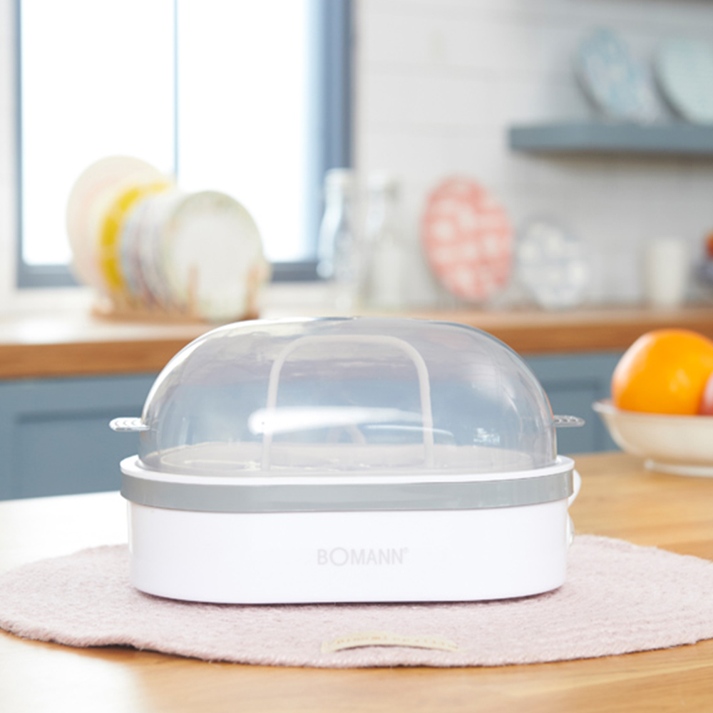 보만 원터치 계란 달걀 찜기 삶기 기계 반숙기 스텐 에그쿠커 알람기능 과열방지 EK6130