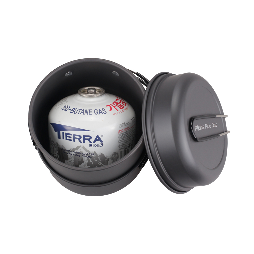 티에라 알파인 피코 원 1인용 백패킹 코펠 버너 세트 초경량 초소형 수납가방 포함 등산