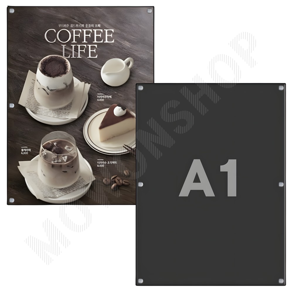 아크릴 알루미늄 액자 가벼운 개폐형 프레임 a1사이즈액자 액자틀