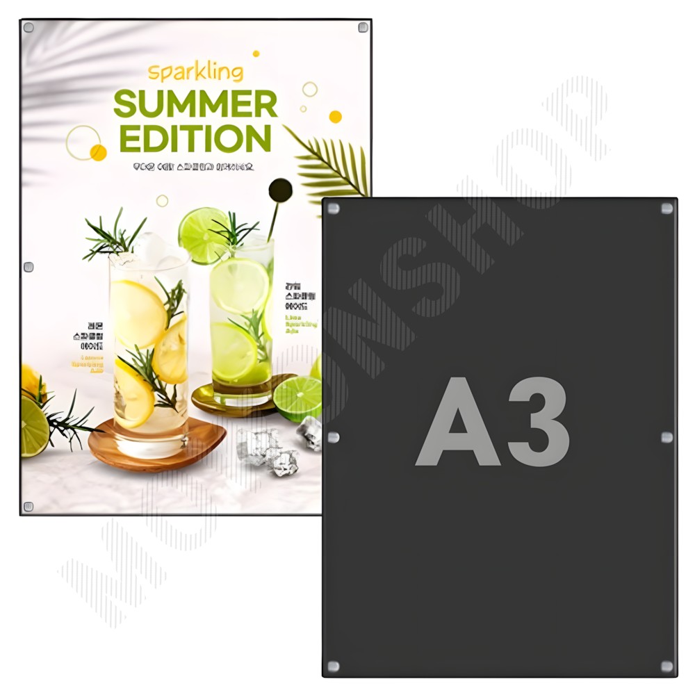 아크릴 알루미늄 액자 가벼운 개폐형 프레임 a3사이즈액자 액자틀