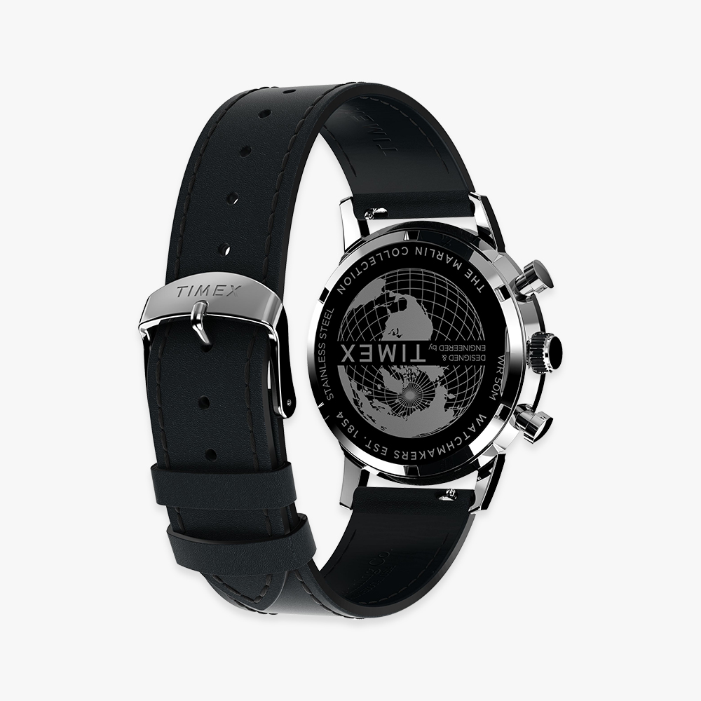 타이맥스 멀린 크로노그래프 타키미터 가죽스트랩 남자시계 40mm TW2W10300