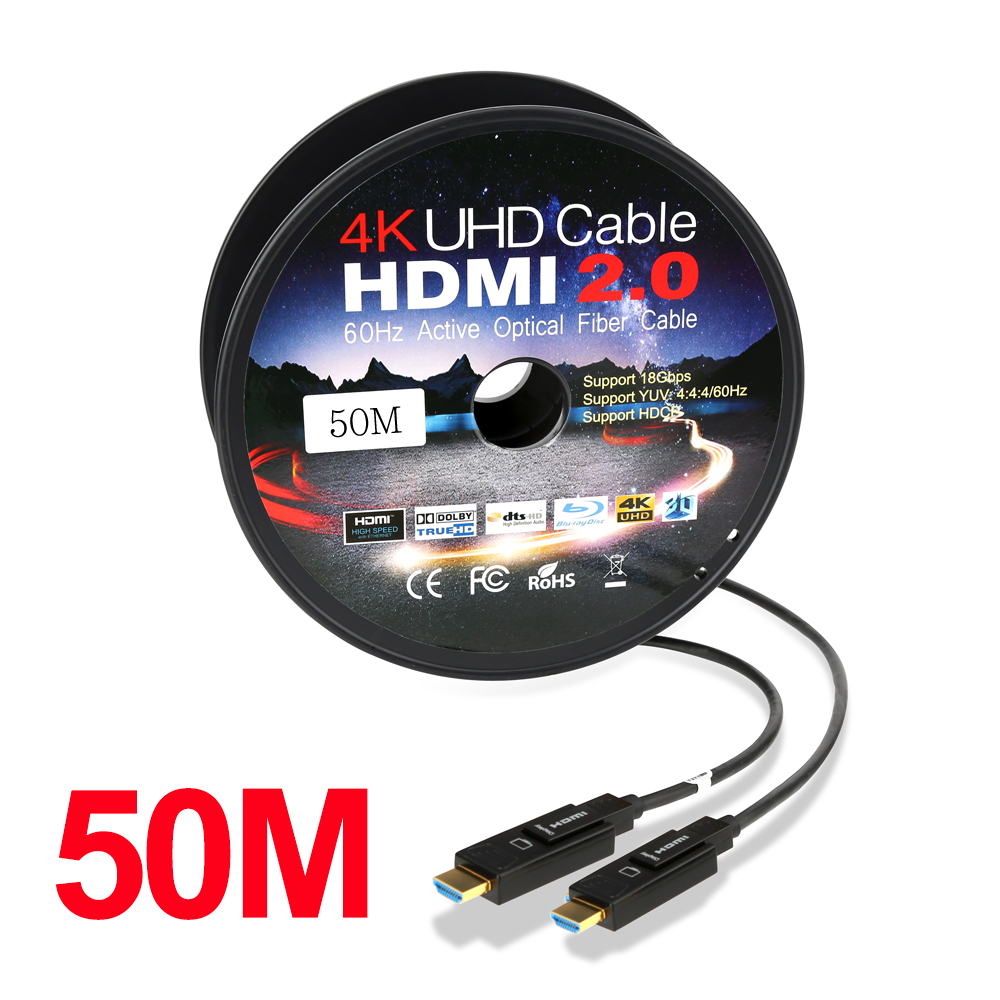 넥스트유 HDMI2.0 AOC 하이브리드 광 분리형 케이블 50m, 1개 - 상세 이미지 4