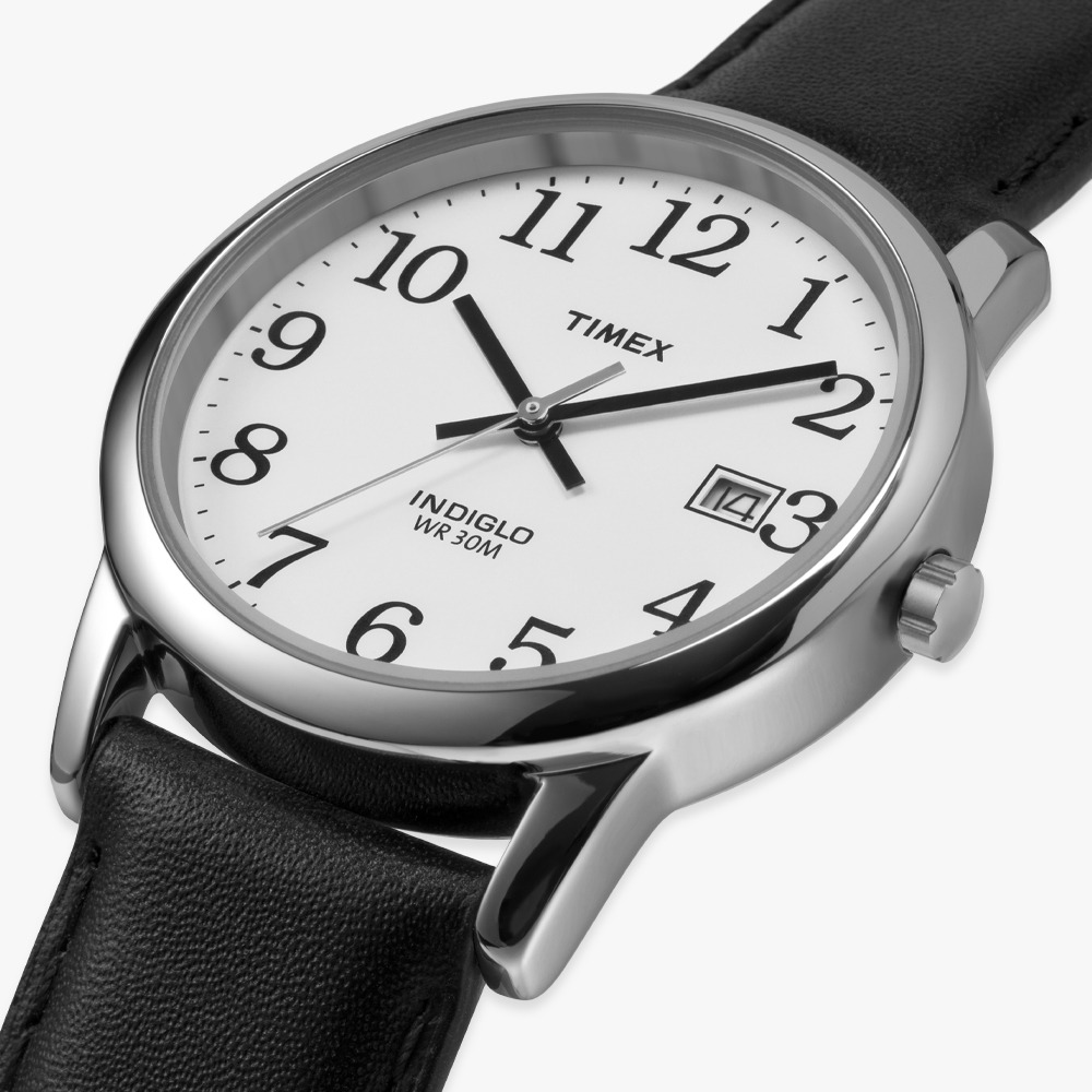 타이맥스 이지리더 블랙 가죽스트랩 드레스워치 35mm T2H281