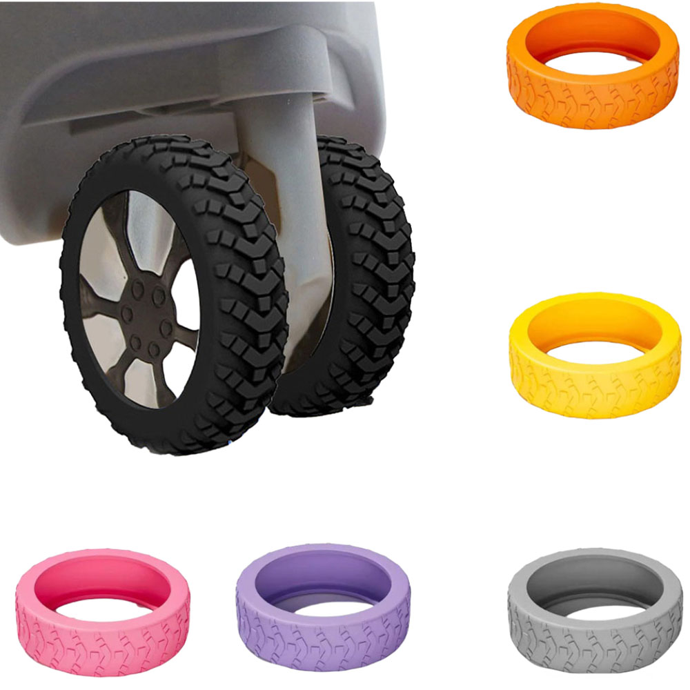 부코 여행용캐리어 바퀴커버 케이스 덮개 소음 충격방지 고급 실리콘 캐리어슈즈 - 상품 이미지