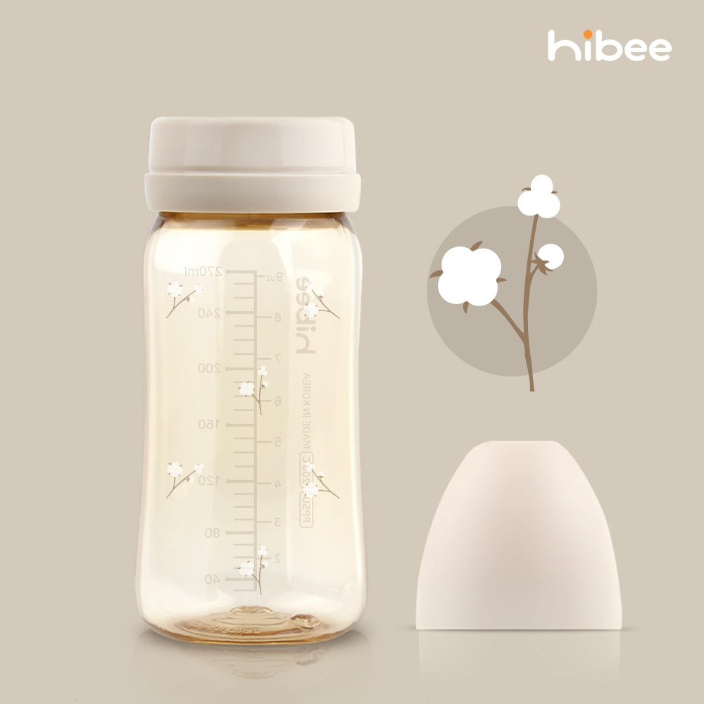 하이비 PPSU 에잇벤트 배앓이방지 젖병 270ml 노꼭지 목화 - 상품 이미지