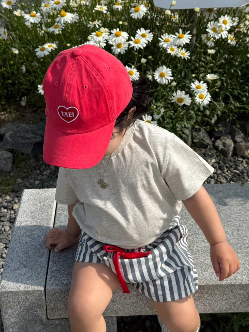 아동용 이니셜 와펜 볼캡 (자수각인) 캡모자 키즈모자 제품 이미지