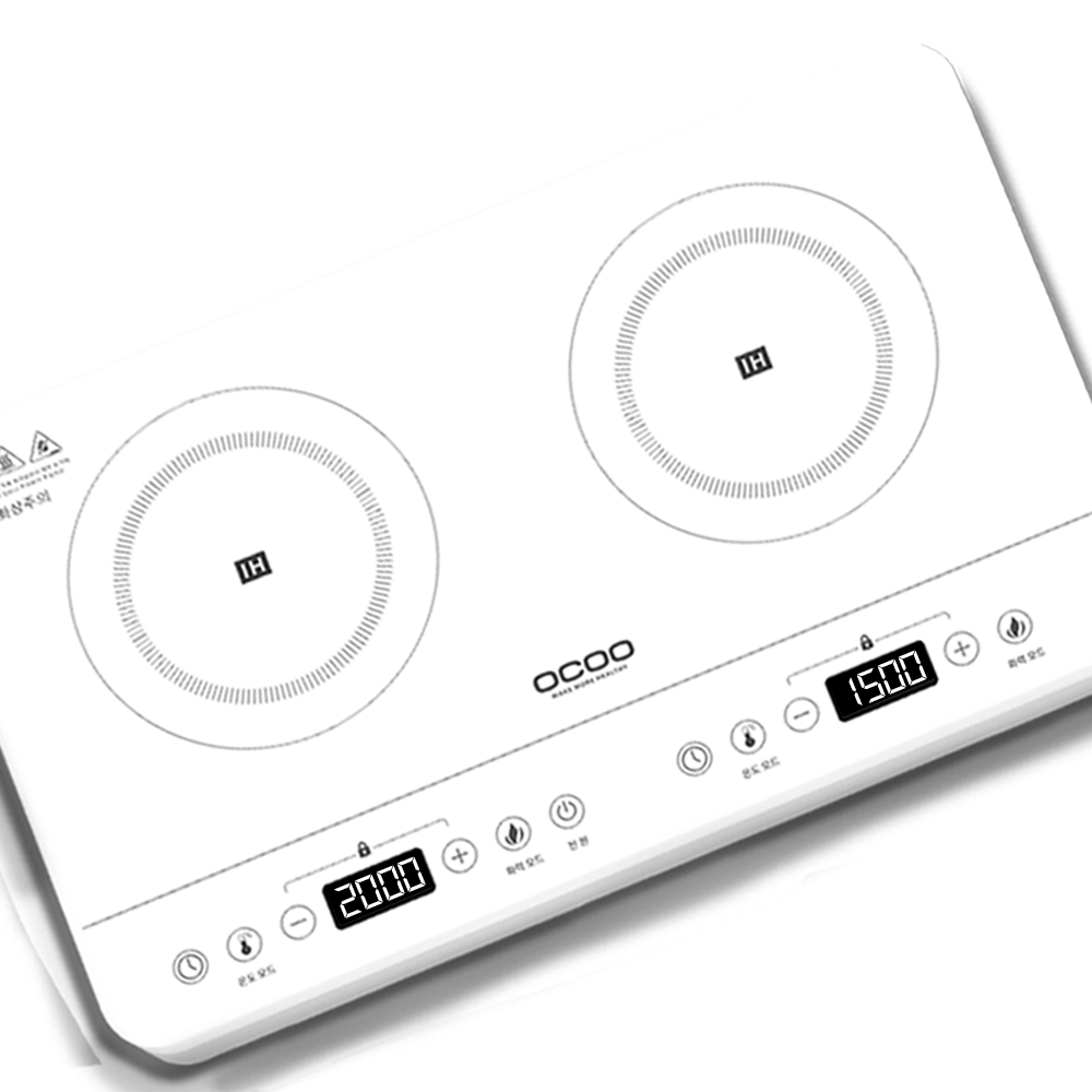 [화이트 최신상] 오쿠 프리미엄 2구 인덕션 OCC-IH2100W 화이트