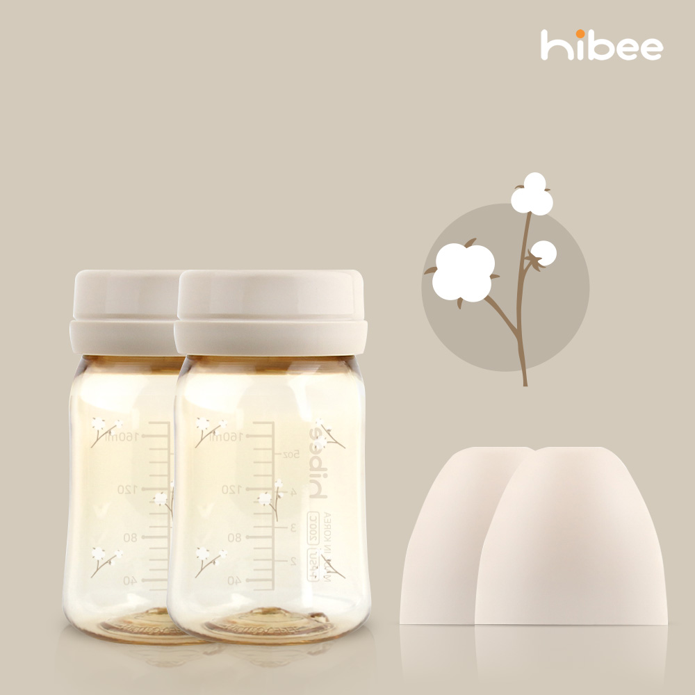 하이비 PPSU 에잇벤트 배앓이방지 젖병 170ml 노꼭지 트윈팩 목화 - 상품 이미지