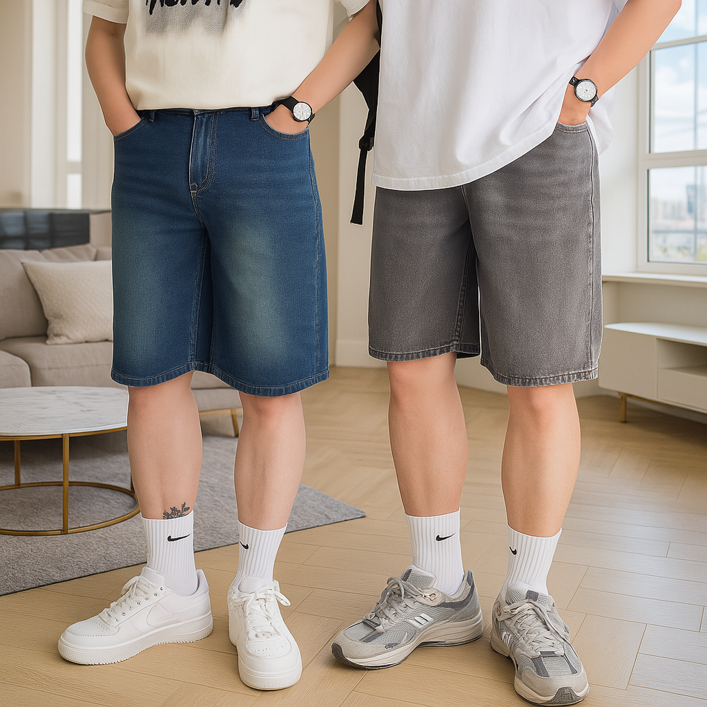 1+1 남자청반바지 남성여름청바지 쿨진 - 메인 이미지