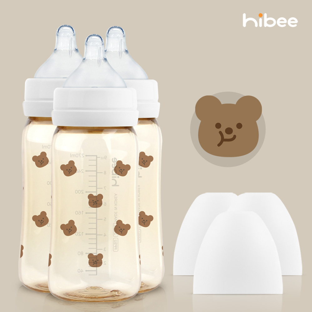 하이비 PPSU 에잇벤트 배앓이방지 젖병 270ml 트리플팩 봄에디션 볼빵곰 - 상세 이미지 2