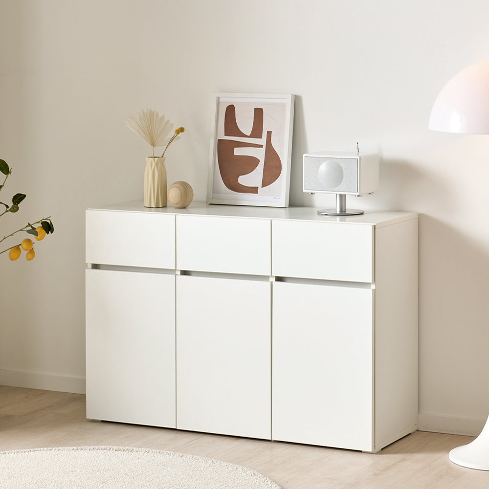 [기본형] 조아 수납장 (높은/서랍형 1200) 화이트 모듈 다용도 거실 베란다 맘마존