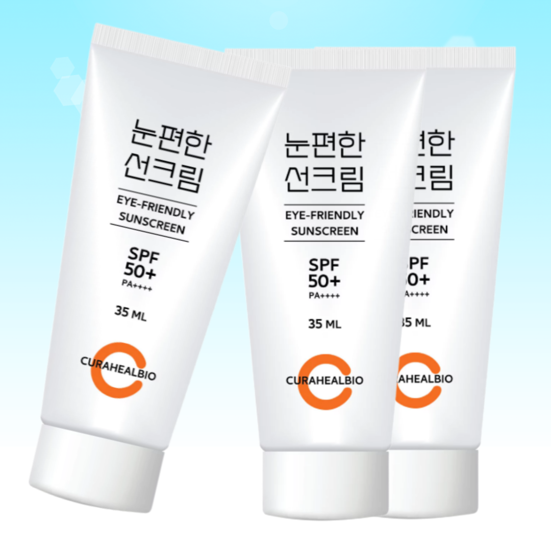 백탁현상제로 눈편한 선크림 SPF50+ 수분 썬크림 35ml, 3개 - 메인 이미지