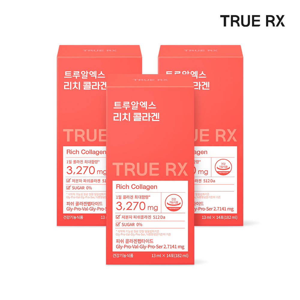 트루알엑스 리치 콜라겐 최대 함량 마시는 액상 저분자 피쉬 클리오 14포, 3개 제품 이미지