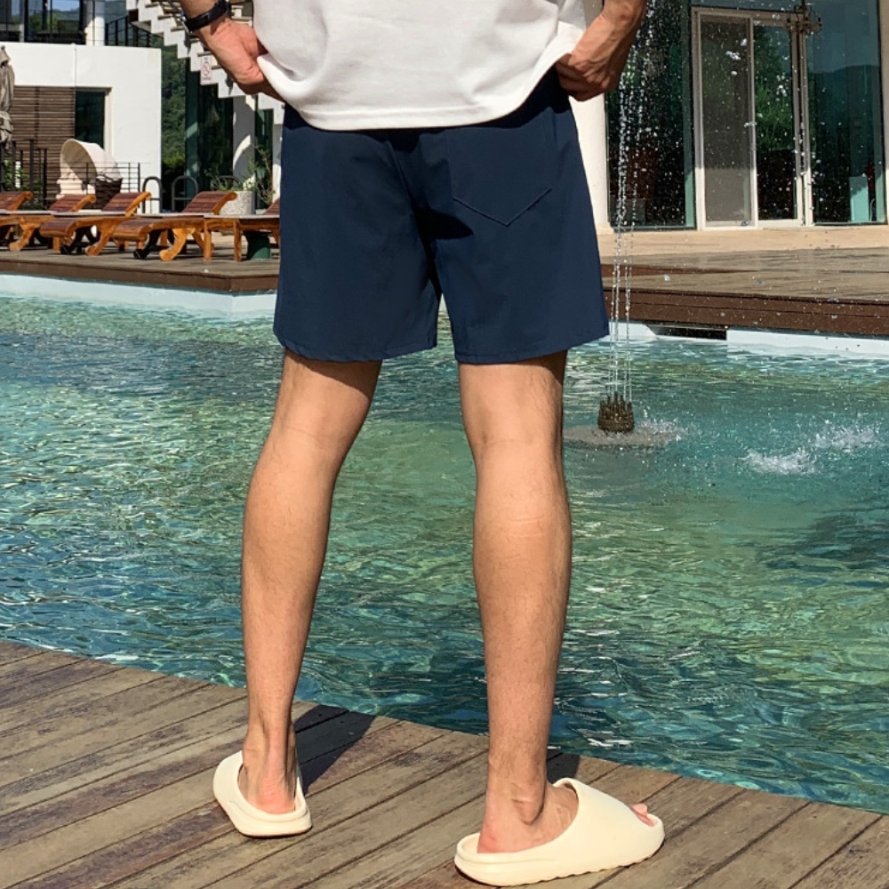 1+1 남자 하그 여름 5부 나일론 스판 아이스 쿨링 냉장고 냉감 반바지 - 상세 이미지 3