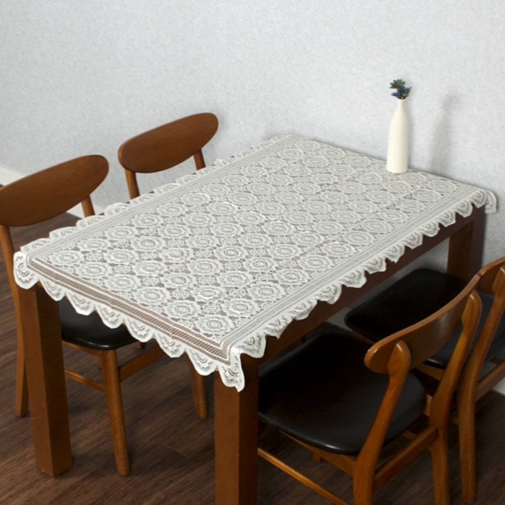 사각 레이스 식탁커버 4인용 테이블보 주방 책상 탁자보
