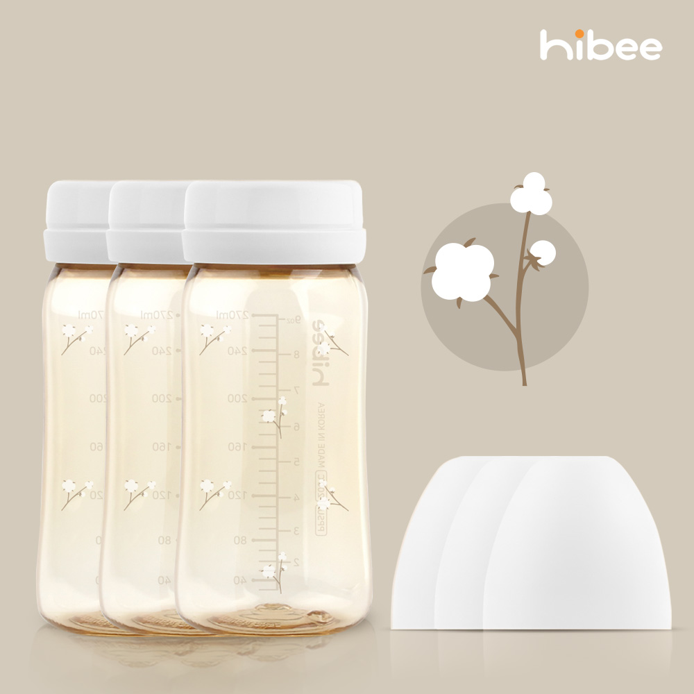 하이비 PPSU 에잇벤트 배앓이방지 젖병 270ml 노꼭지 트리플팩 목화 - 상세 이미지 2