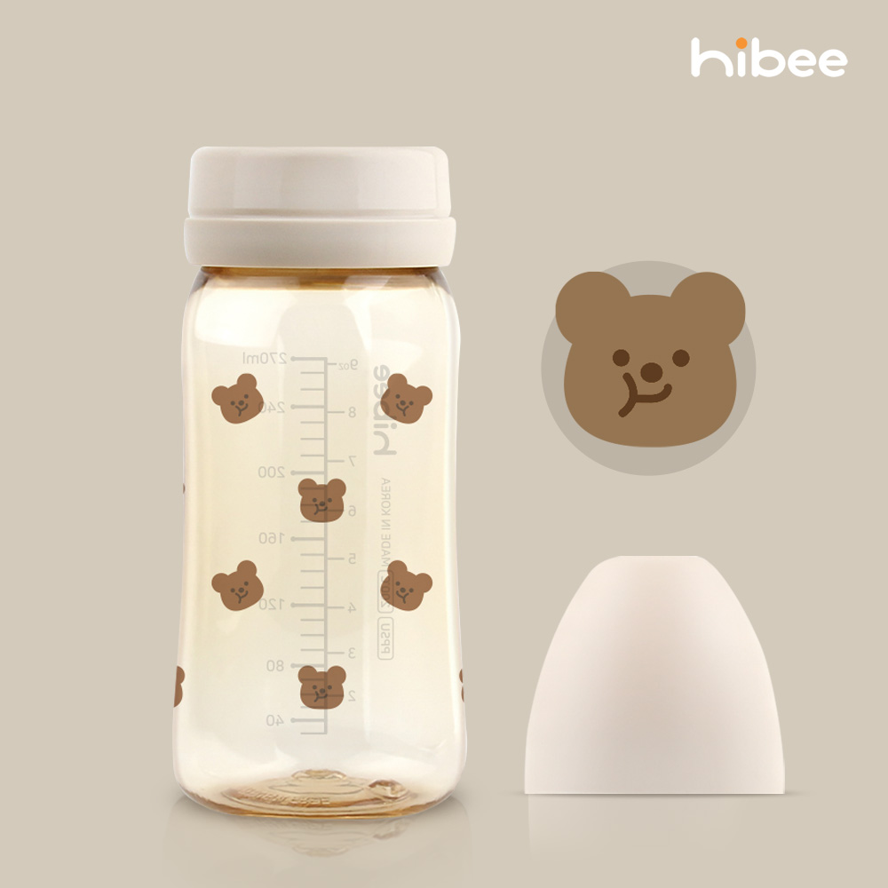 하이비 PPSU 에잇벤트 배앓이방지 젖병 270ml 노꼭지 봄에디션 볼빵곰 - 상품 이미지