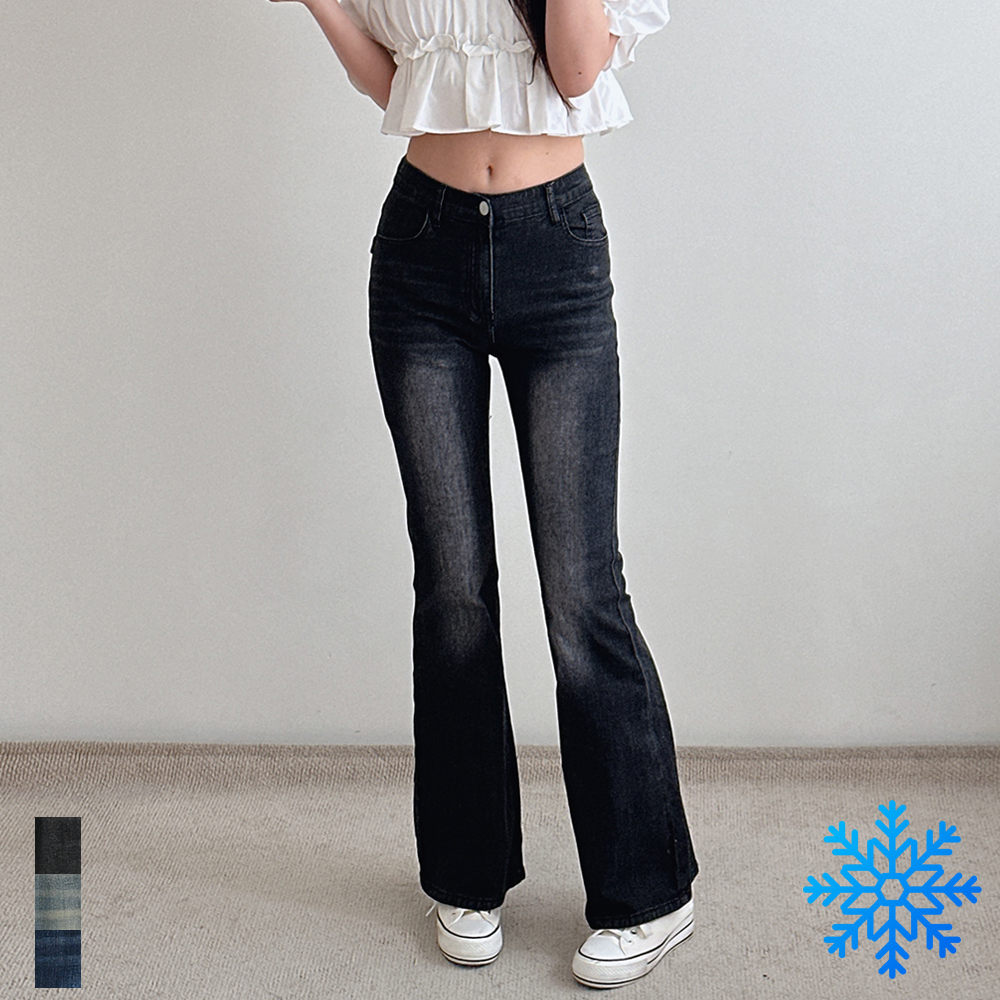 여성 여름 부츠컷 청바지 스판 로우웨스트 쿨링 키작녀 빅사이즈