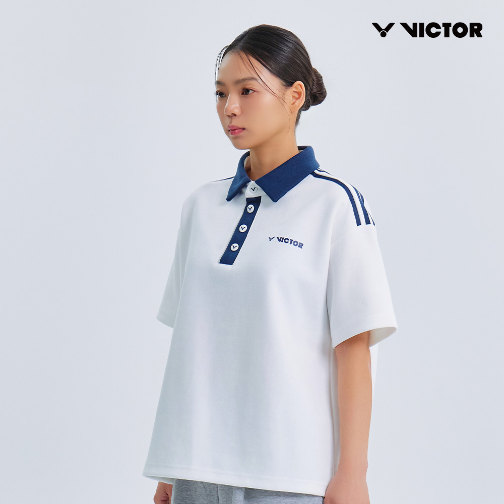 빅터 아울렛 V-White Striker 카라 반팔티 25ATS019U 배드민턴 의류 스포츠 - 상세 이미지 3