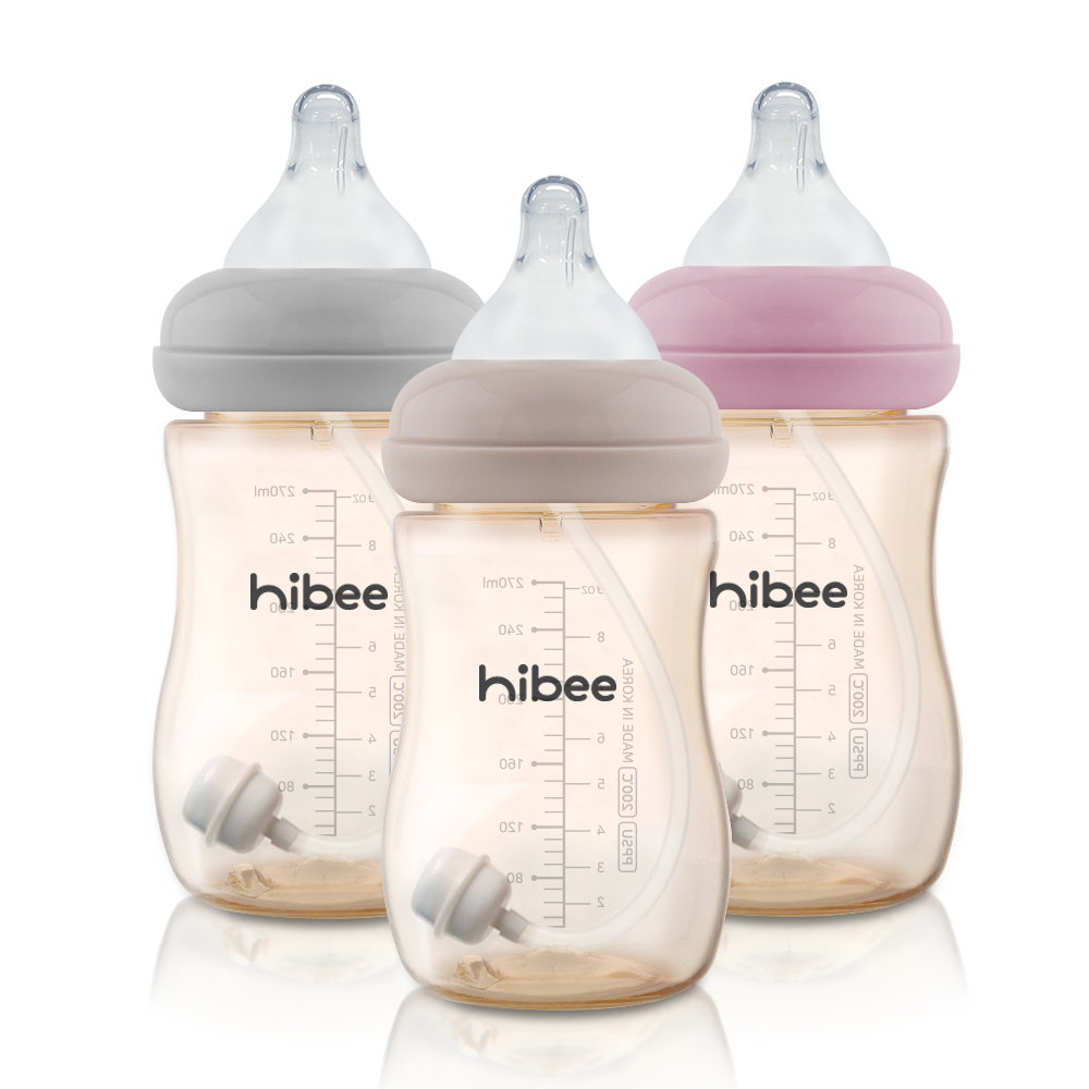 1+1 하이비 PPSU 빨대젖병 270ml 뉴트럴에디션 0개월이상 젖꼭지 - 상세 이미지 4