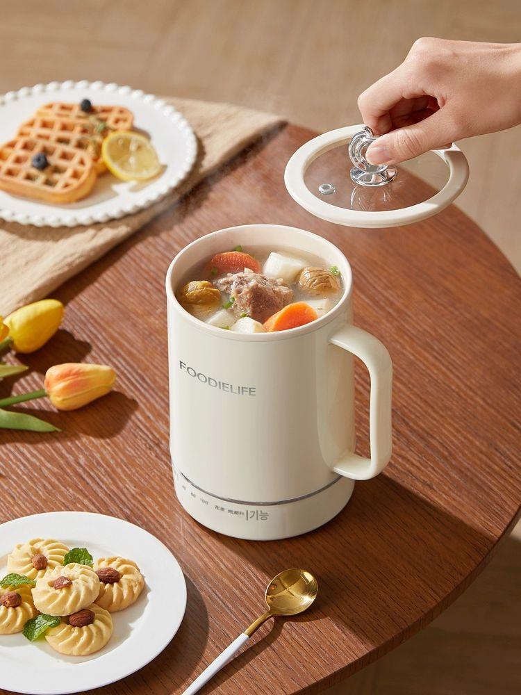 전기포트 가정용 물 끓이는 스텐 차포트 0.8L 도자기 유약-스마트형