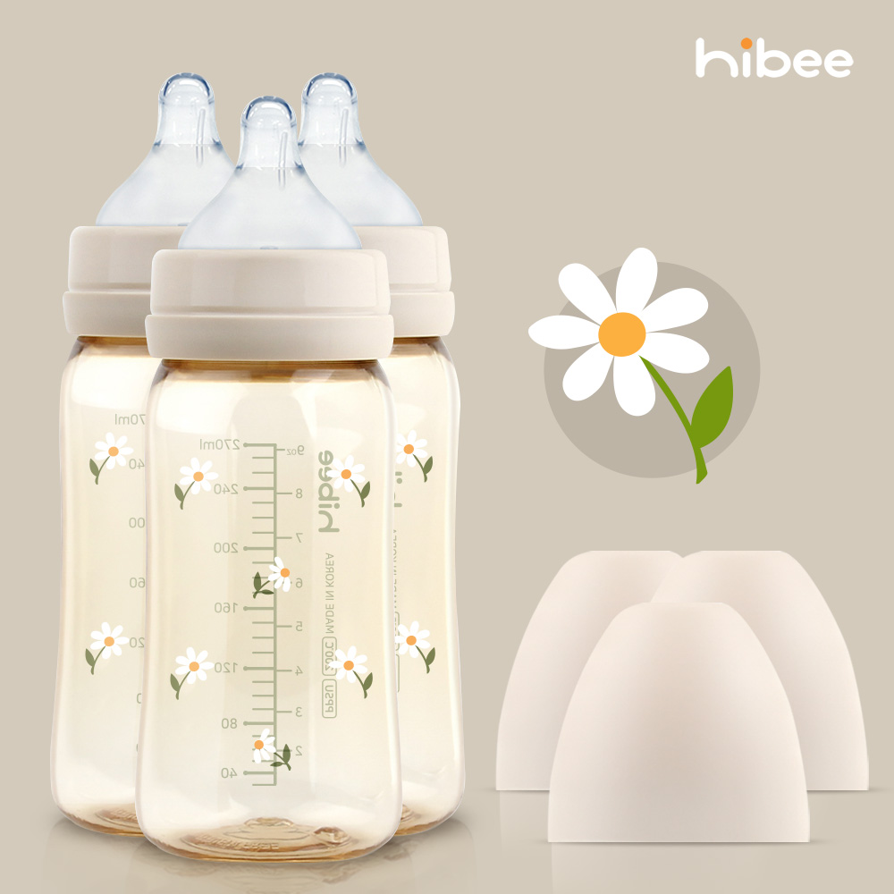 하이비 PPSU 에잇벤트 배앓이방지 젖병 270ml 트리플팩 봄에디션 데이지 - 상품 이미지