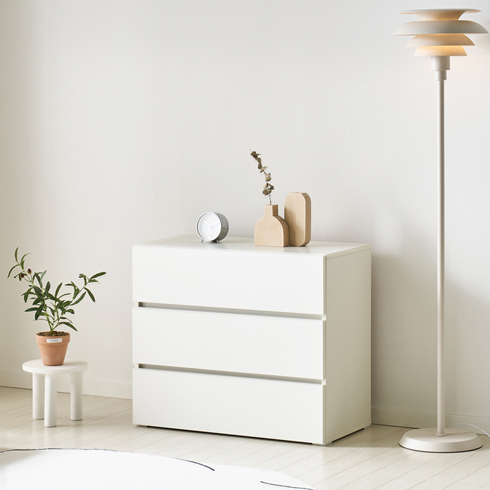 [기본형] 조아 3단 서랍장 800 (화이트) 일반서랍