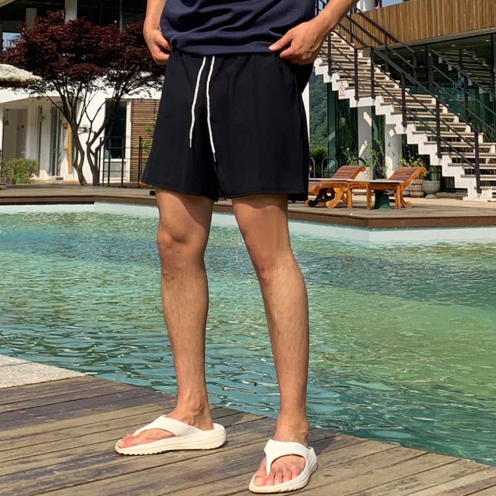 1+1 남자 하그 여름 5부 나일론 스판 아이스 쿨링 냉장고 냉감 반바지 - 상세 이미지 5