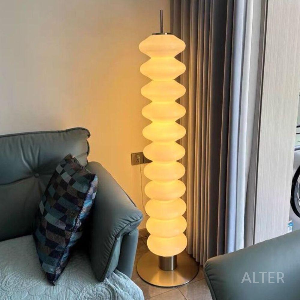 거실 장스탠드 웨이브 플로어 주광 모델 조명 램프 40x155cm-따뜻한 빛 - 상세 이미지 2