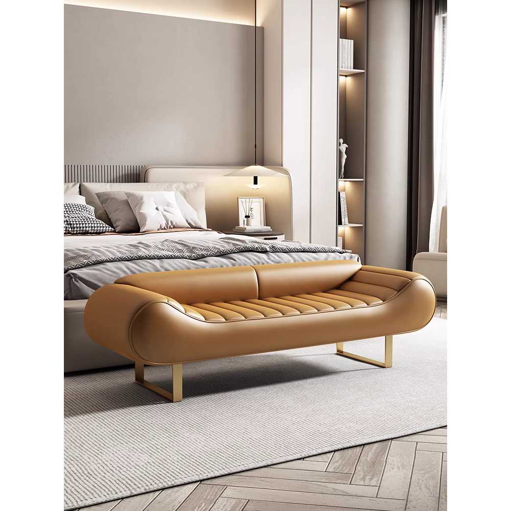 침대 스툴 유럽풍 보조 모던 테이블 쇼파 연장 의자 150cm - 상세 이미지 2