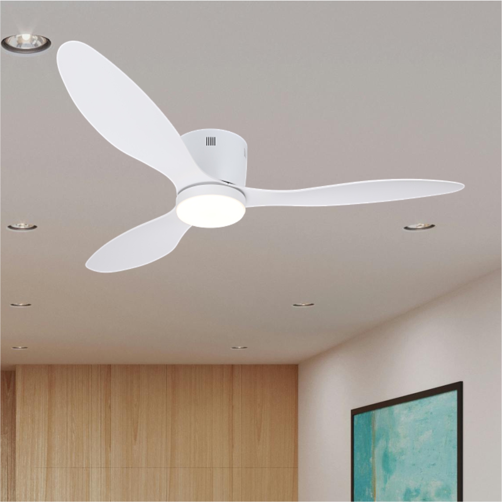 LED 조명 삼색변환 저소음 거실 실링팬 천장형 선풍기 1070mm(42인치) 화이트 - 상품 이미지